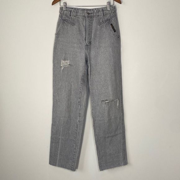 Vintage 80s High Waist Jeans Sz 26/27 waist - Picture 1 of 15